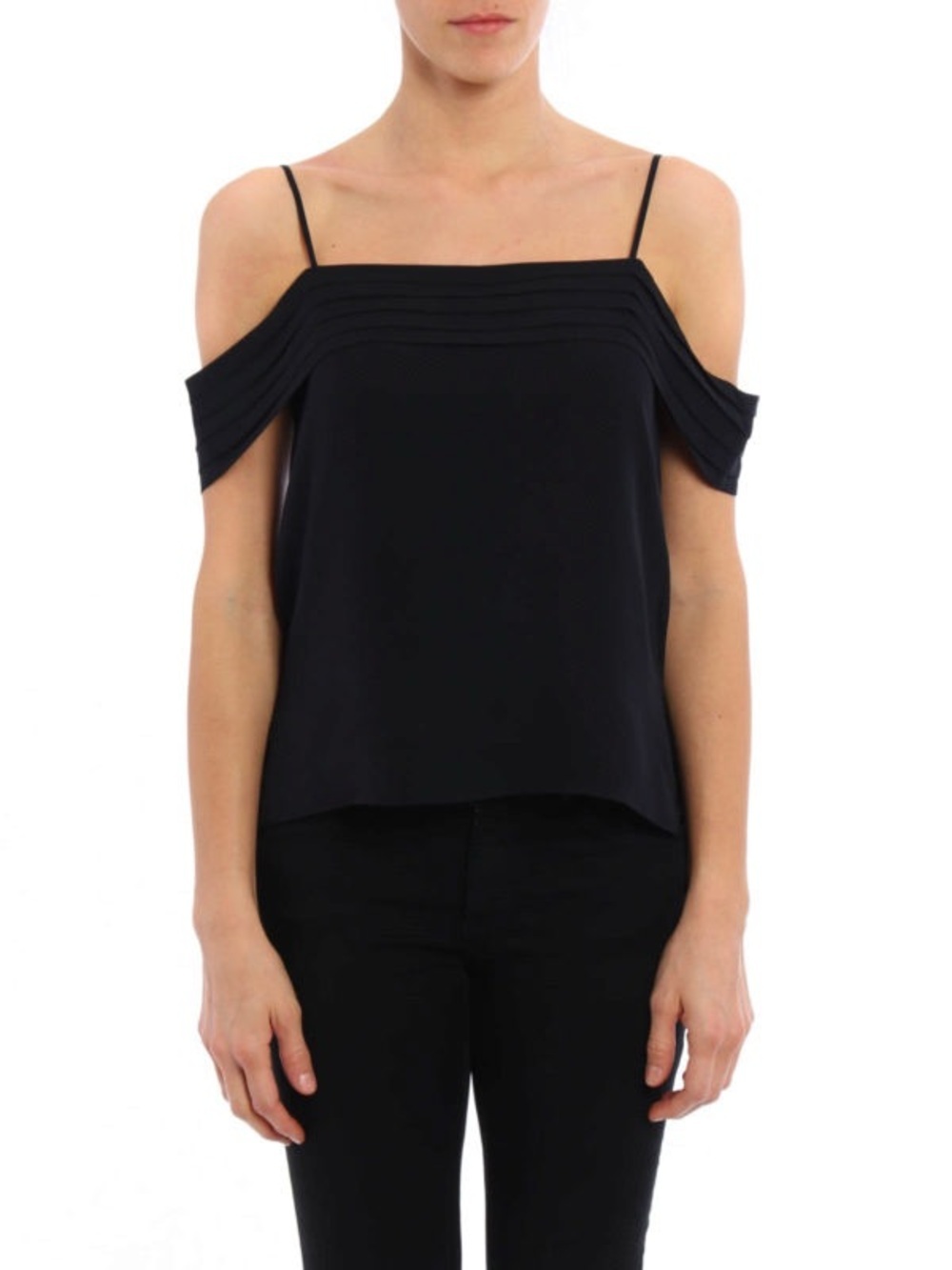 Alexander Wang Black Silk Chiffon Top Size 2